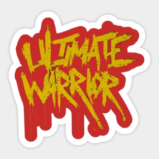 Ultimate Warrior Name Grunge Sticker